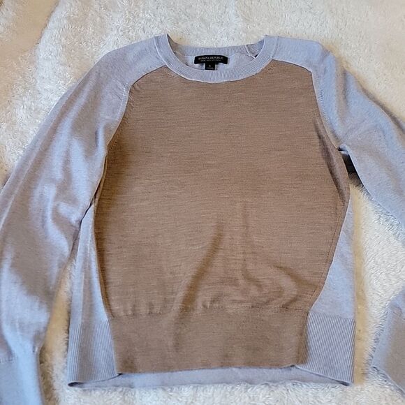 Banana republic 100% extrafine merino wool colorblock sweater size S capsule - Picture 1 of 7